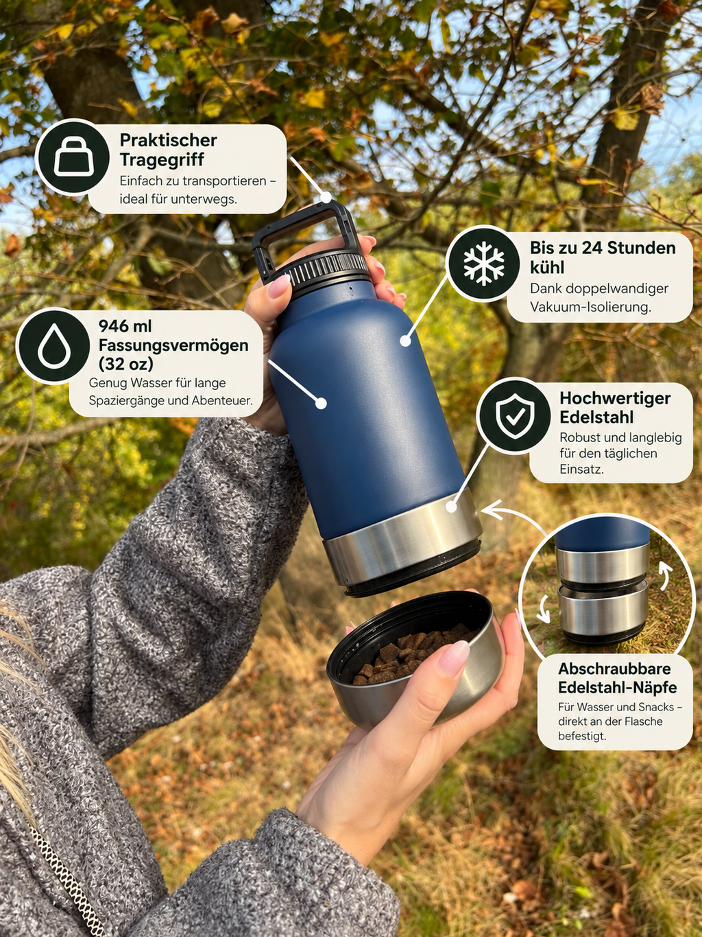 TrailBuddy™ Pro – Outdoor Wasser & Snack