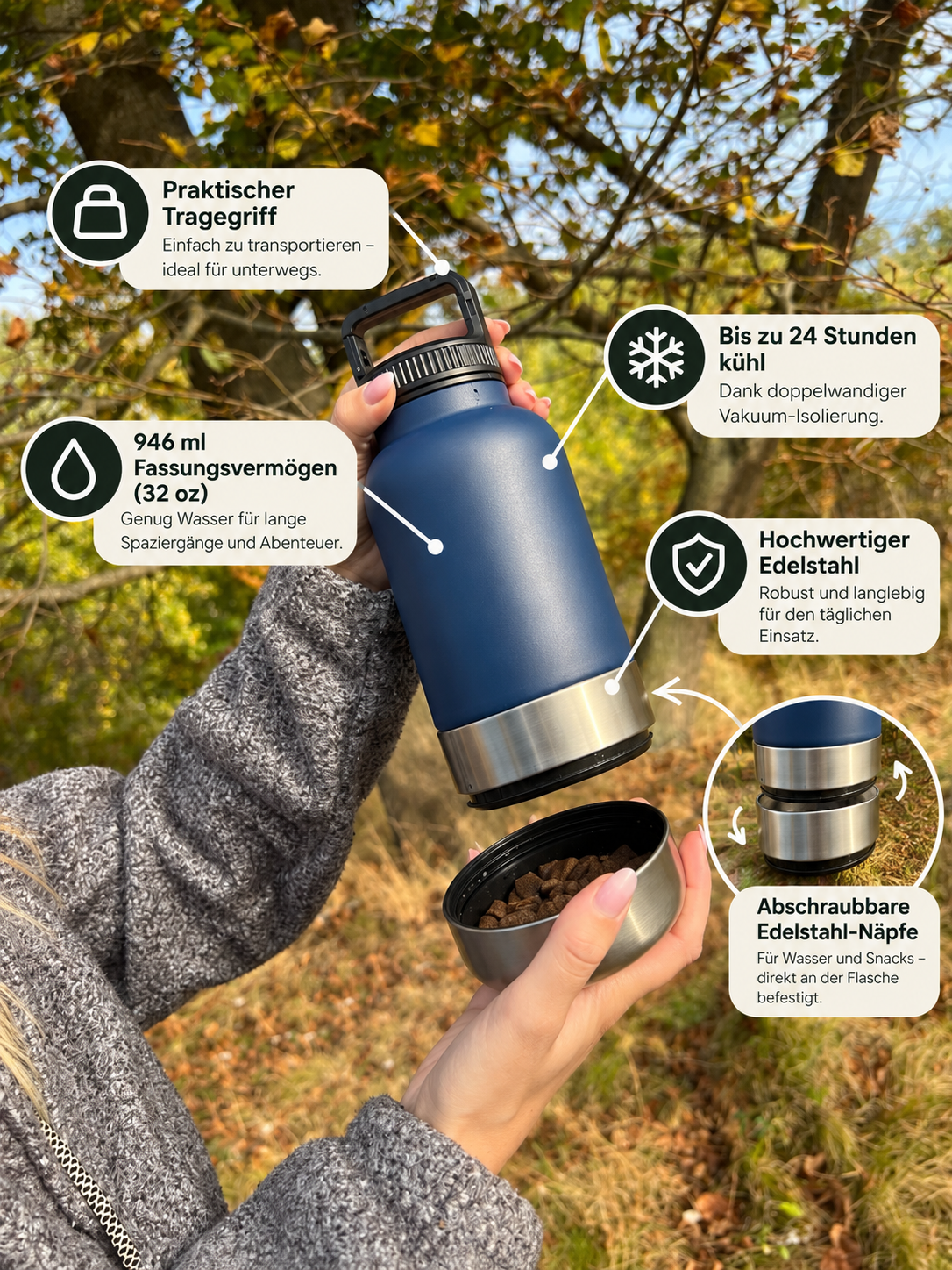 TrailBuddy™ Pro – Outdoor Wasser & Snack